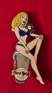 Hard Rock Pin Los Angeles September Girl with Pet Frog cute Sexy 2005 LE