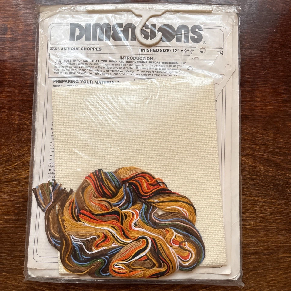 Dimensions Counted Cross Stitch Kit 1984 Antique Shoppes - New - Sealed - Image 3 of 4