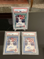 2021 Bowman Draft #CDA-RH Ryan Holgate PSA 9 Autograph Lot (3) Blue & Aqua Lava!