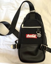 Petit sac à main bandoulière noir Coca Cola bandoulière sac à dos occasion poches zippées