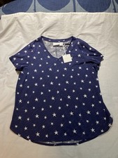 Cynthia Rowley Stars V-neck Shirt, Women’s Size 1X NWT!