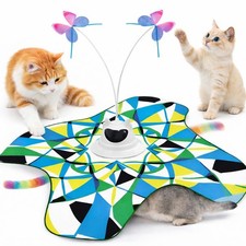 Interactive Cat Toy for Indoor Cats, Rechargeable 3-in-1 Hide Seek Toy