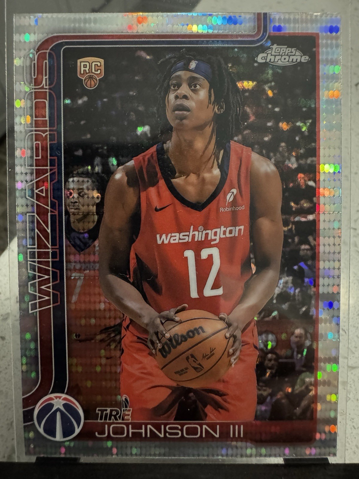 2025-26 Topps Chrome - Tre Johnson #256 Pulsar Refractor (RC)