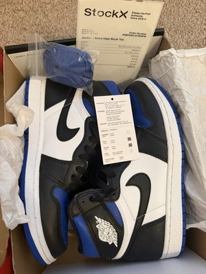 100% AUTHENTIC w/ BOX  - Jordan 1 Retro High OG Royal Toe 2020 B/W/Game Royal 
