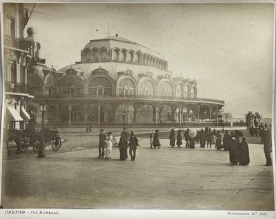 BELGIQUE Ostende Le Kursaal Sofortaufnahme 1887 Vintage Albumine Foto