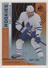 2018 SP Game Used Authentic Rookies Orange Rainbow 47/100 Par Lindholm #126 01ks