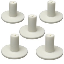 Rubber Golf Tee Holder Set 5-PCS 1.5 Inch White Tees for Practice Driving Mats