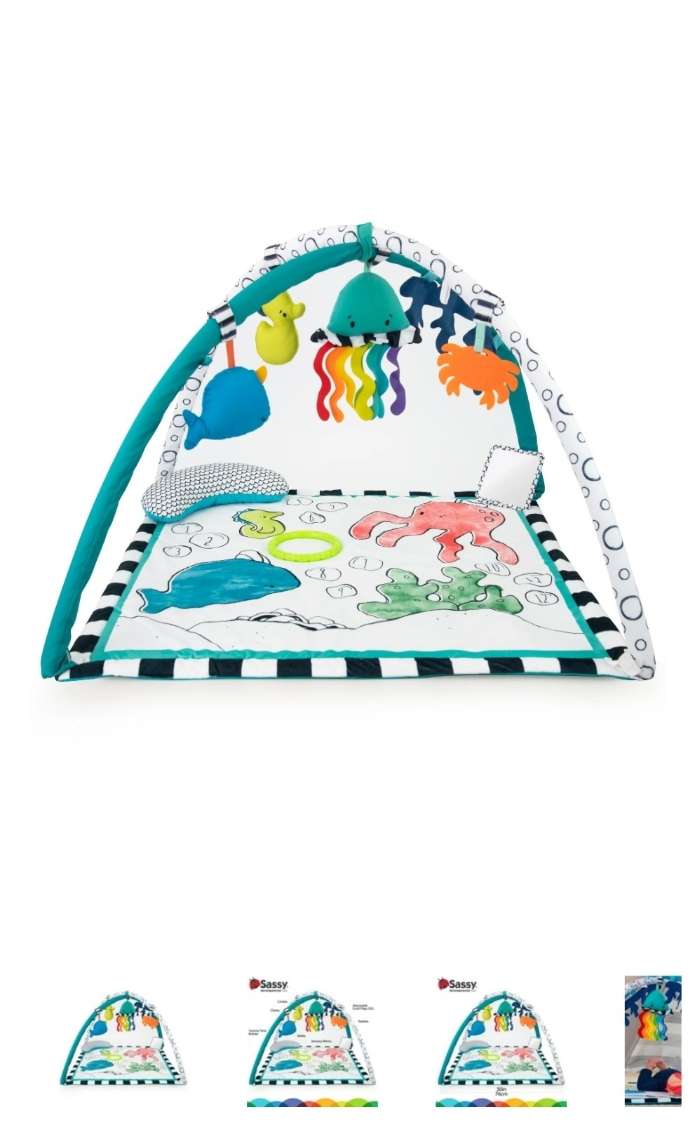 Brand New Baby Play Mat Baby Play Gym Activity Gym with 6 Detachable