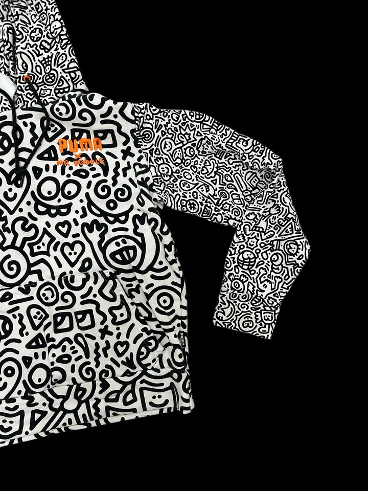 ✨ Puma x Mr Doodle sudadera con capucha blanco y negro✨ Foto 3 de 4