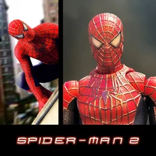 HEAD ONLY Tobey Maguire Spider-Man 2 (2004) Scale Mafex Custom Painted Mask 1:12