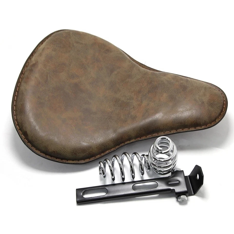 Soporte de asiento retro marrón con resorte para motocicleta para Suzuki Savage 650 S40 Bobber Foto 2 de 4