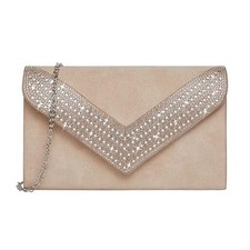 Clutch Purse for Women Rhinestone Bling Evening Bags Handbags for Wedding Nude