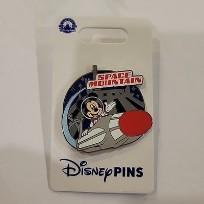 Disney Parks Space Mountain Mickey Mouse Rocket Enamel Pin Authentic Disney Pins
