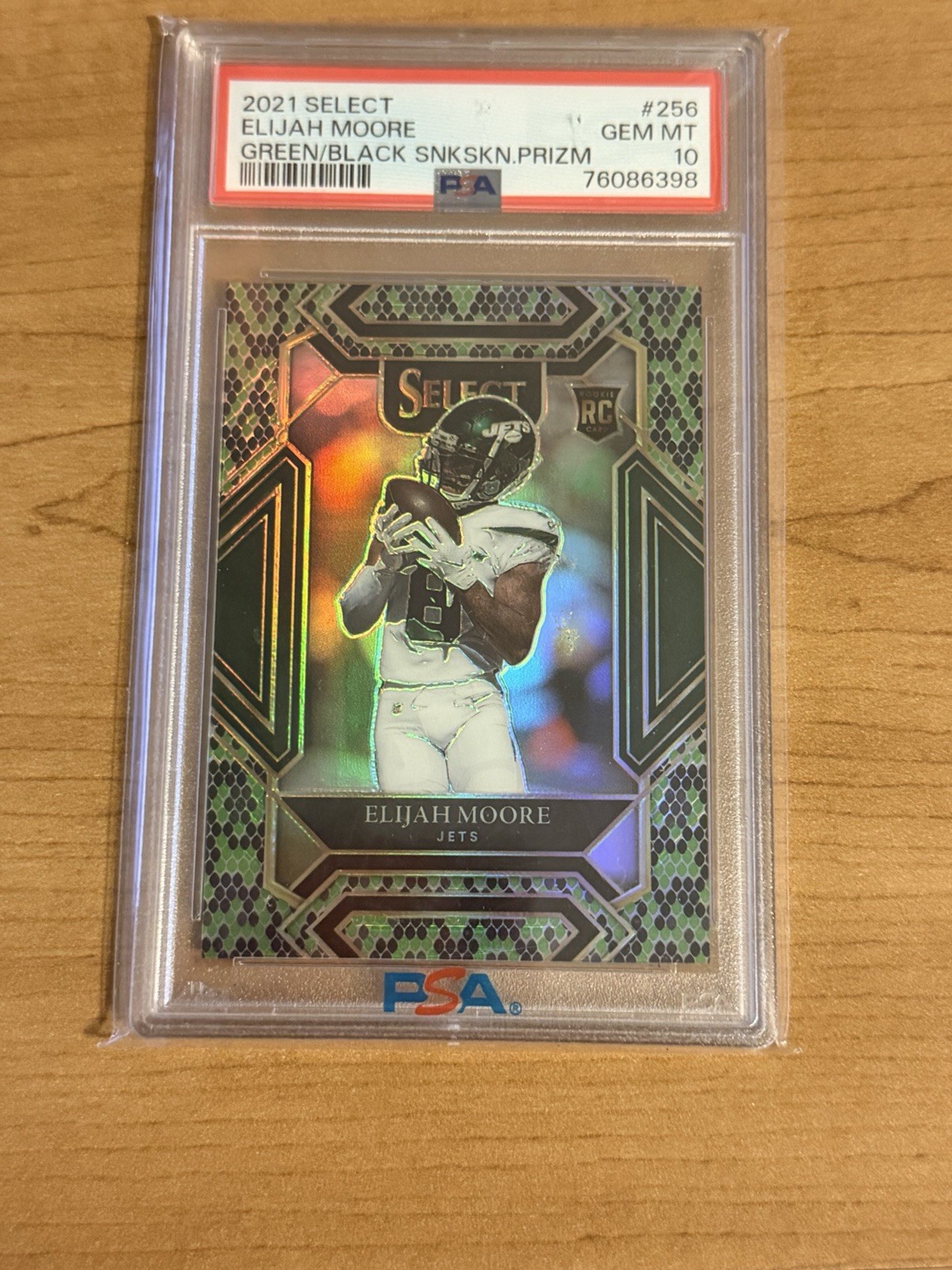 Elijah Moore Panini Select #256 Green/Black Snakeskin