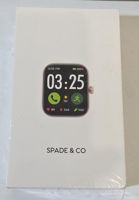 NEW FACTORY SEALED ~ SPADE & CO HEALTH SMARTWATCH 4 ~ ROSE GOLD