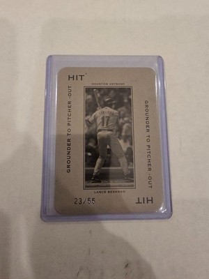 2005 Donruss Throwback Threads Polo Grounds LANCE BERKMAN  PG-17 /55 HIT
