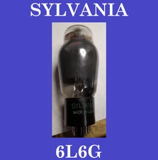 Vintage Sylvania 6L6G  Grey Glass Vacuum Tube  Untested