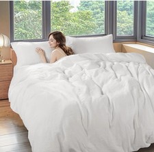 Shilucheng 100 Linen King Duvet Cover Set