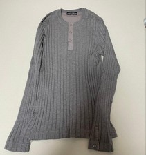 DOLCE & GABBANA Cashmere Silk L/S Knit Top Pullover Sweater Greige 50 DG1225060