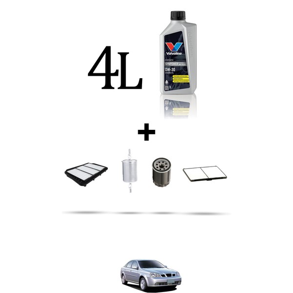 Hoffcar Wartungskit 4 Filter Und 4L ÖL FüR Chevrolet Optra 1.6 16V 80KW Ab 2-image