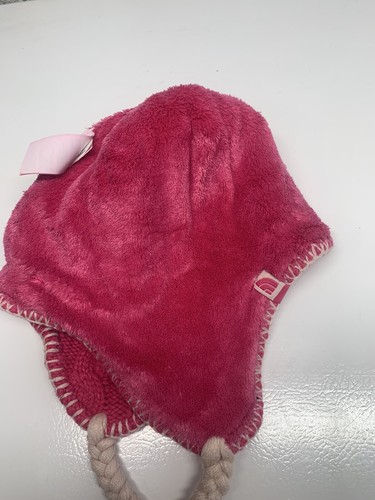 The North Face Snow Bunny Knit Earflap Ski Hat Youth Medium Pink - Picture 3 of 8