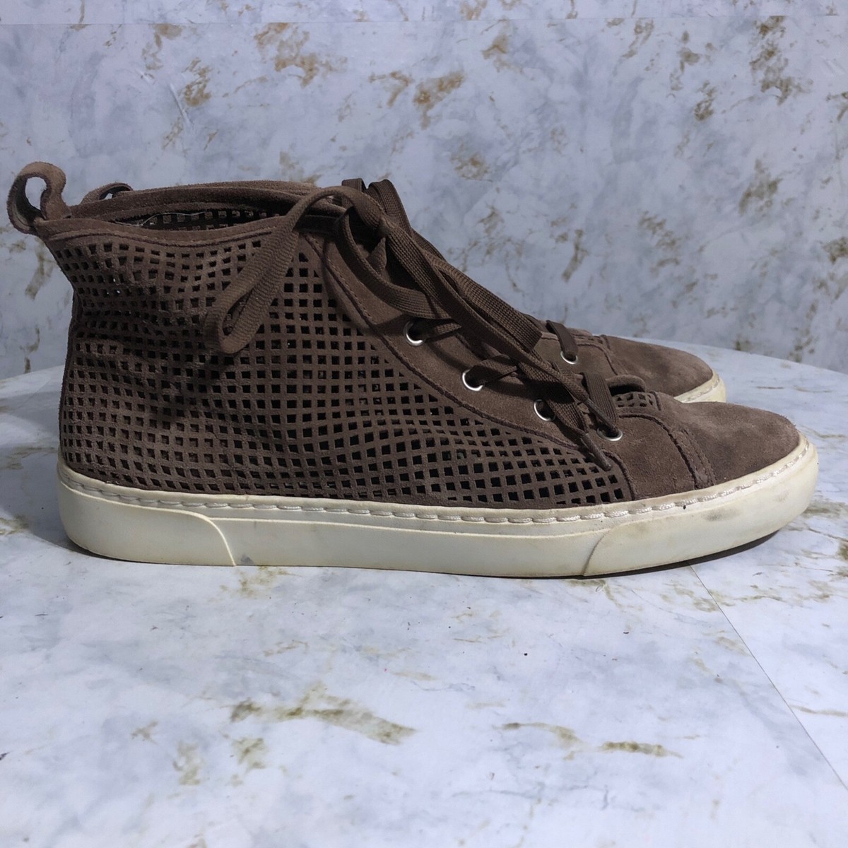 State Women's Sz 10M Shoes Brown White Perf Laser Cut Comfort