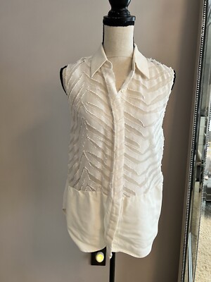 3:1 Phillip Lim White Button Down Shirt Sz 4 Womens