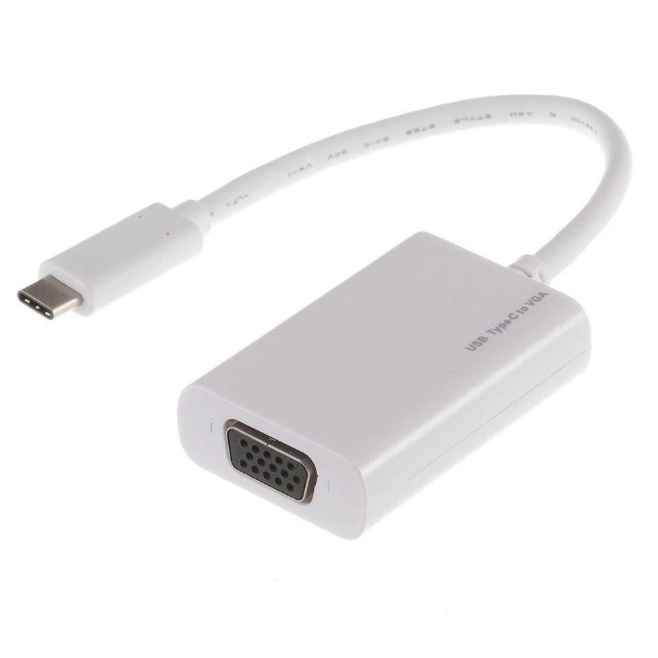 USB3.1 Type C USB-C to VGA Female Adapter Cable for 12"Macbook Monitor Projector - Image 2 of 4