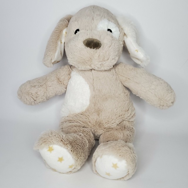 Cloud B Dreamy Hugginz Puppy Dog 14inch Plush Stars Stitched Eyes Tan Baby Gift for sale online