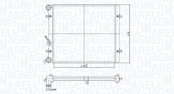 MAGNETI MARELLI 350213166700 Radiator, engine cooling for SEAT,SKODA,VW