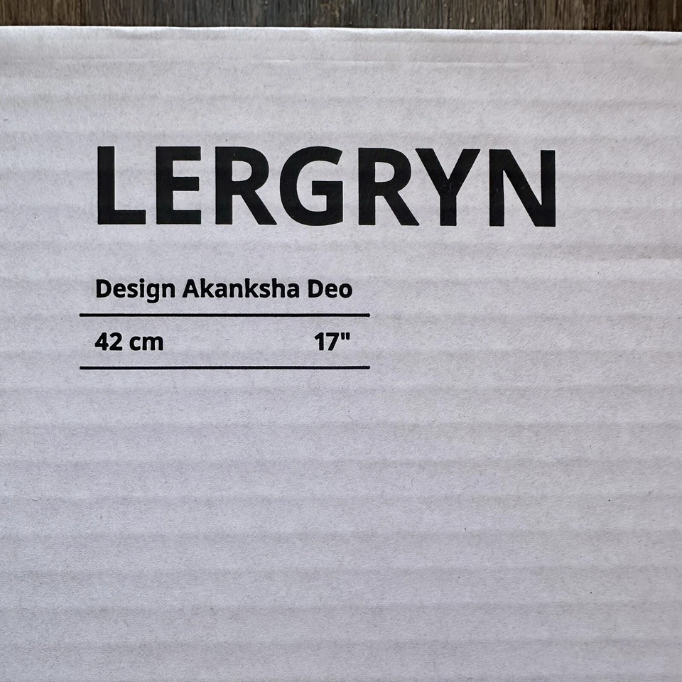 Ikea LERGRYN Pantalla Lámpara Colgante/Piso, Tejido Beige/Hecho a Mano 17" - NUEVO Foto 2 de 4