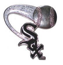 Chicago White Sox MLB Baseball Glitter Trail Sports Pin Licensed by Aminco