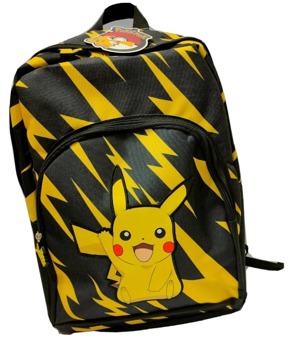 ZAINO POKÉMON PIKACHU CON TASCA ZIP FRONTALE POKEMON SCUOLA - TEMPO LIBERO