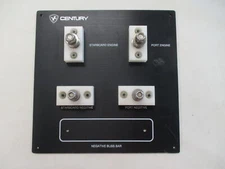 CENTURY STARBOARD & PORT ENGINE ELECTRICAL STUD PANEL BLACK 240-03816-P BOAT