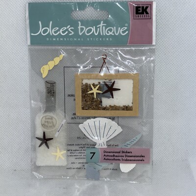 Jolee's Boutique 3D-Aufkleber-Set 'A Day At The Beach' – Dimensionale Aufkleber Für Scrapbooking, Karten & Bastelprojekte Mit Strand-Motiven