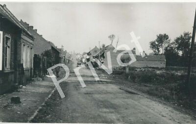 Foto WK I Häuser Ruinen Zerstörung Straße in Vimy Frankreich France H1.40