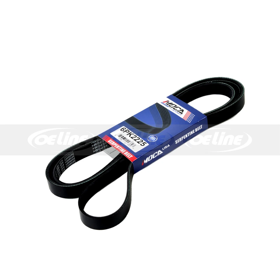 Bomba de agua con correa serpentina de aire acondicionado 6PK2225 para Ford Mustang 2005-2010 base 4,0 L Foto 2 de 4