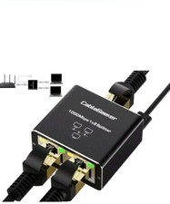 RJ45 Gigabit Ethernet Splitter 1000Mbps LAN Network Internet 1 to 2 Out Adapter