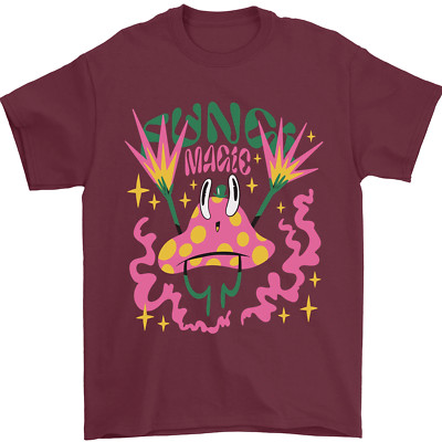 Fungi Magic Mushrooms Trippy LSD Mens T-Shirt 100% Cotton