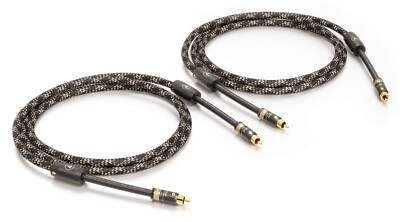  Viablue NF-S1 Silver / HighEnd RCA-Kabel / 4-fach Schirm / T8 / 1 Paar / Cobra 