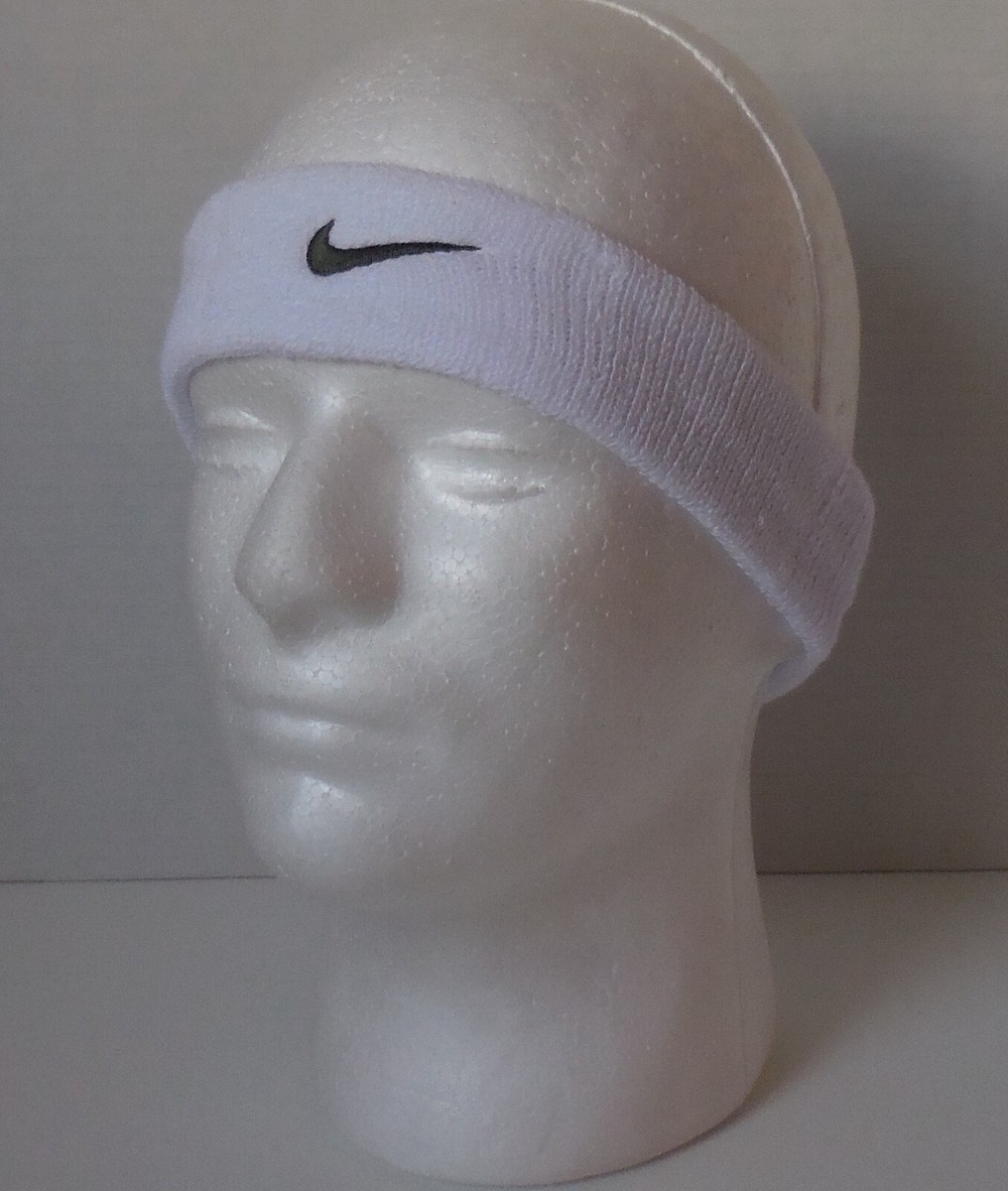 nike swoosh headband white