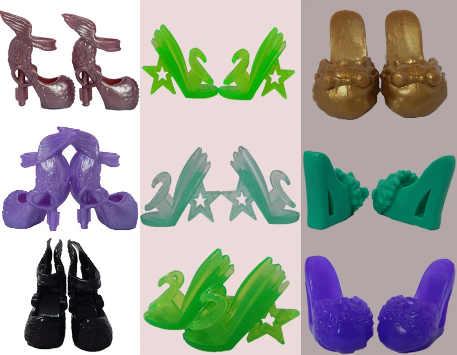 10 pares/lote Colorido Muñeca Accesorios Zapatos Para Monster Demon Muñeca Botas Tacón Alto Foto 4 de 4