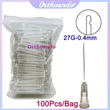 100 Pcs Dental Endo Irrigation Needle Tip 27GA End-Closed Side Hole Syringes NEW