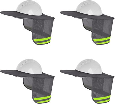 Sombrero Para Sol Con Malla, Paquete De 4, Visor De Cuello Para Casco De Malla