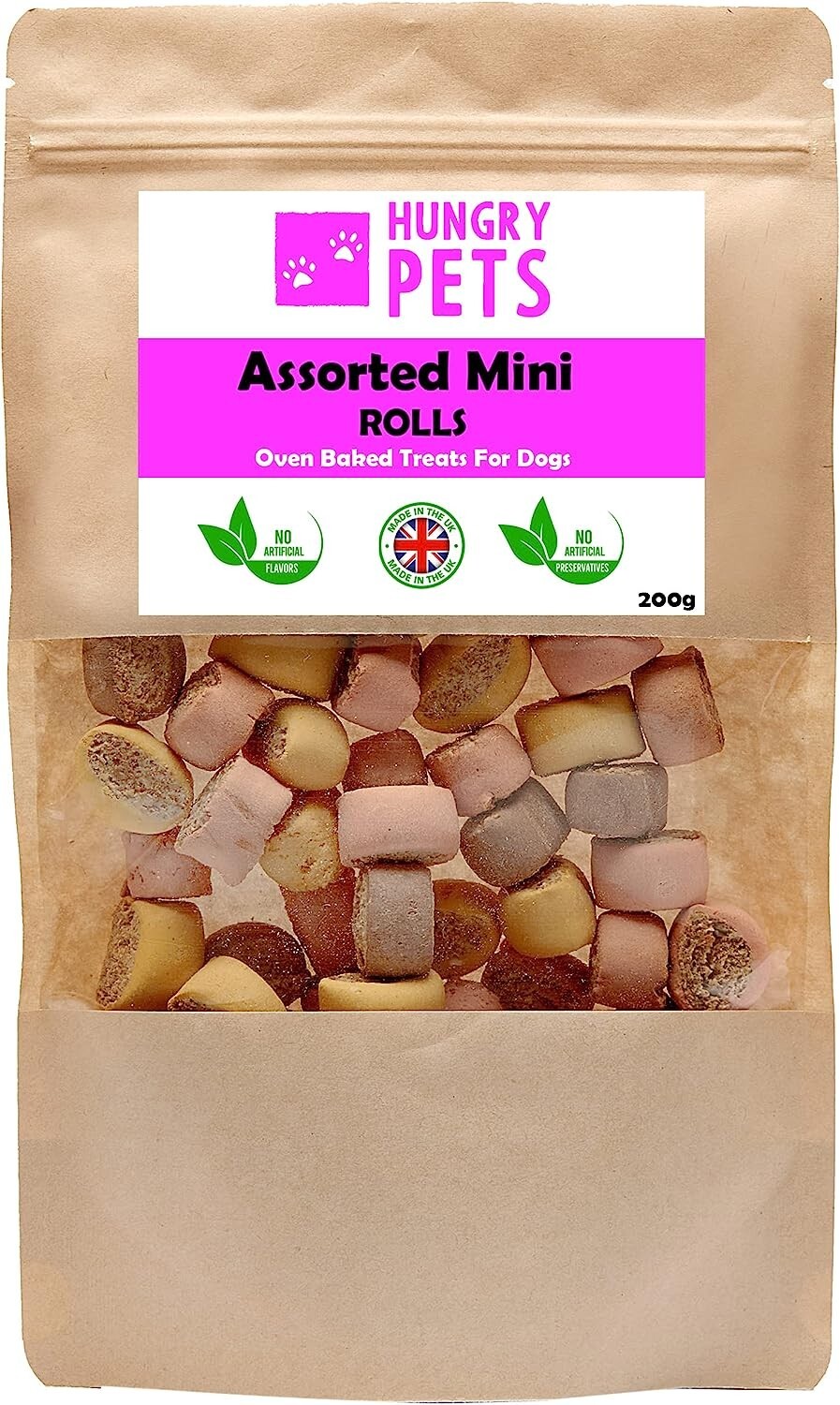 Dog Treats Assorted Mini Rolls Dog Biscuit Oven Baked  Snack Reward Training