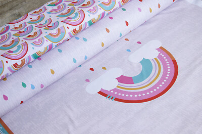 Baumwollstoff Lillestoff Meterware Jersey Lillestoff REGENBOGEN