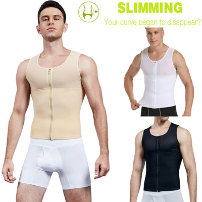 US Men's Lift Body Slimming Tummy Shaper Underwear shapewear Waist Girdle Shirt