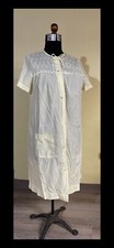 VINTAGE WOMEN'S Yellow EMBROIDERED NIGHTGOWN - KOMAR -