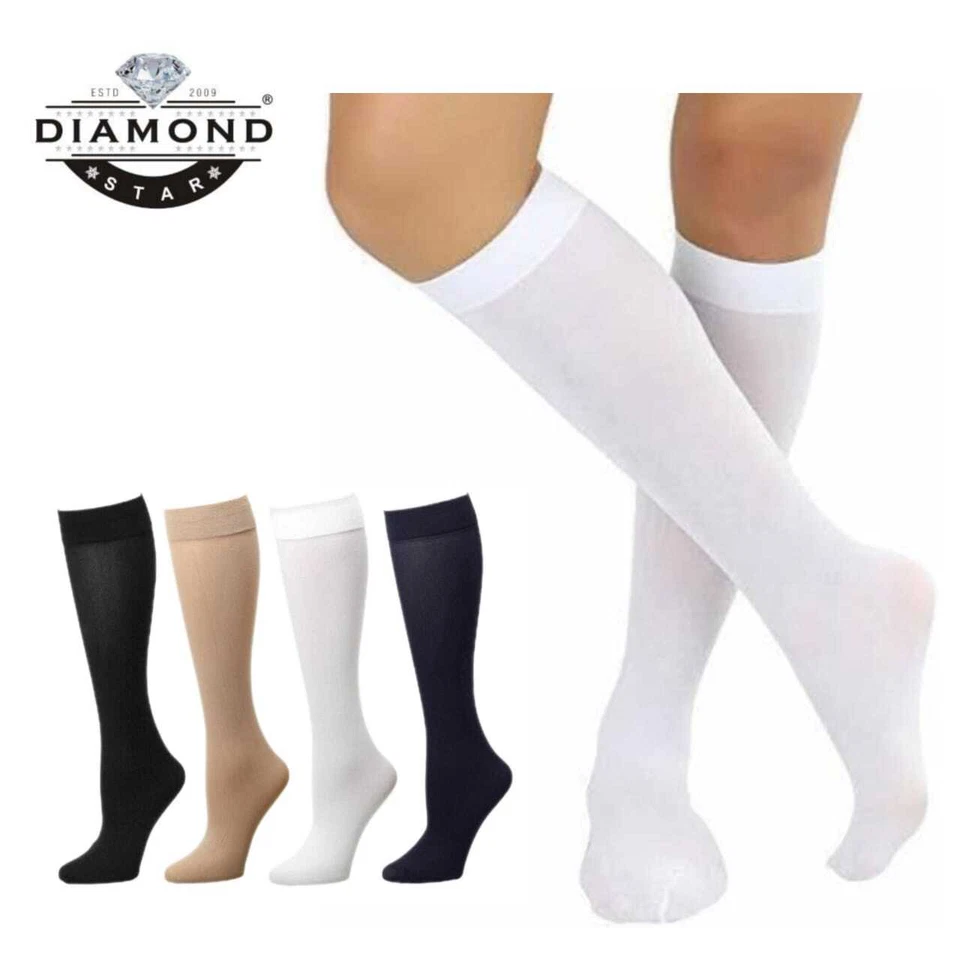 3-12 Pairs Women Trouser Socks Knee High Soft Comfort Stretchy Spandex Size 9-11 - Image 3 of 4