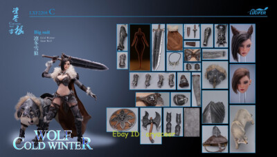 Lucifer LXF2208C Cold Winter Wolf Jarre 1/6 Action Figure Model In